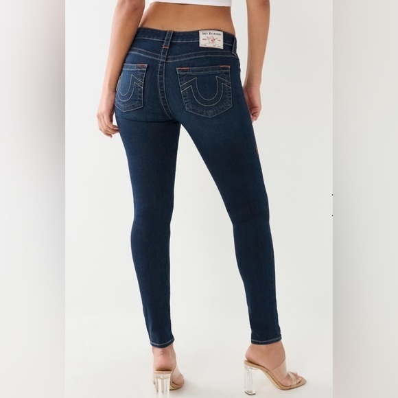 True Religion Denim - True Religion Billie Mid Rise Straight Leg Jeans, Blue Denim Jean Size 29